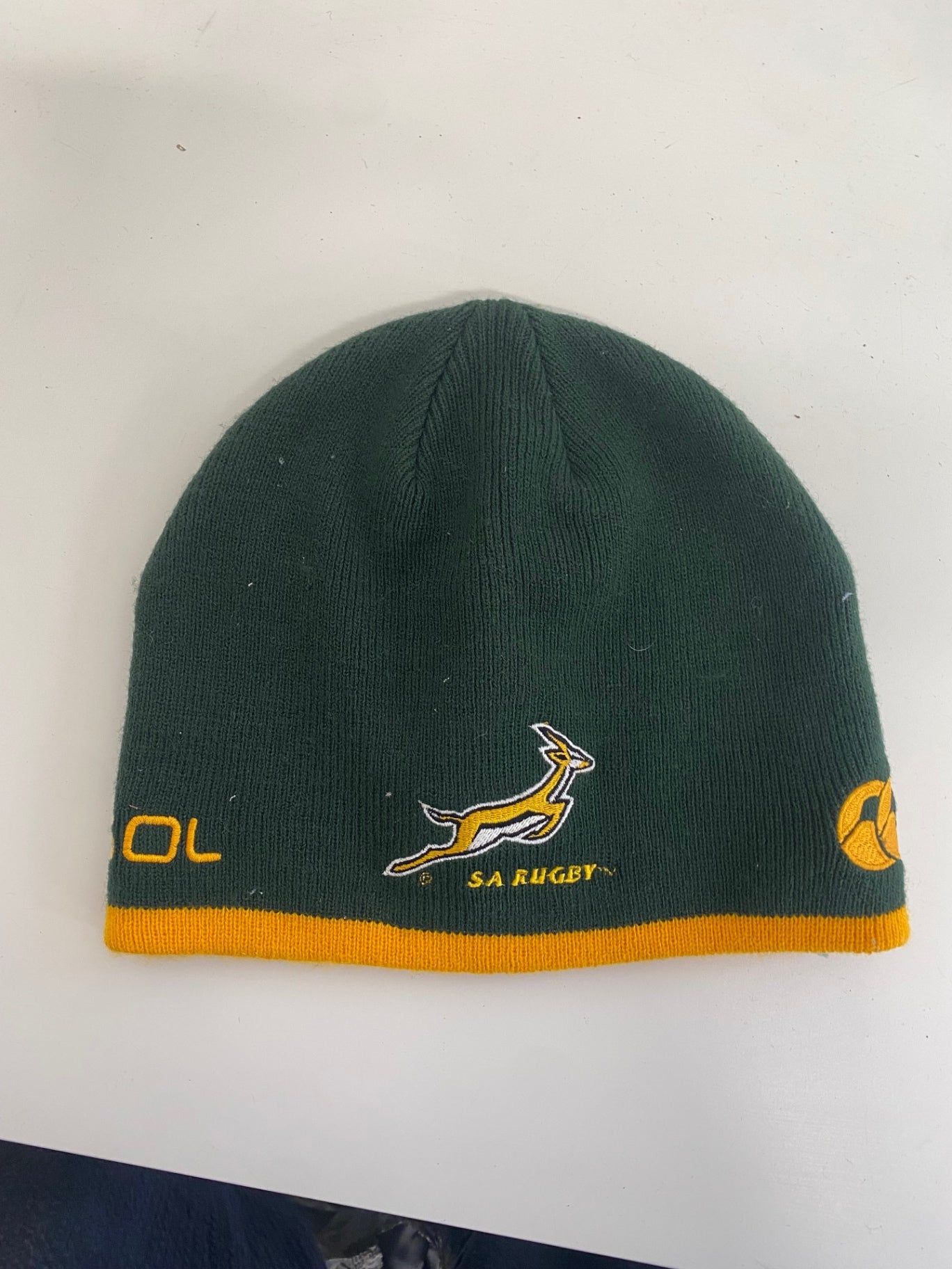 Fabulous Canterbury South Africa Rugby Beanie Green & Gold ES609