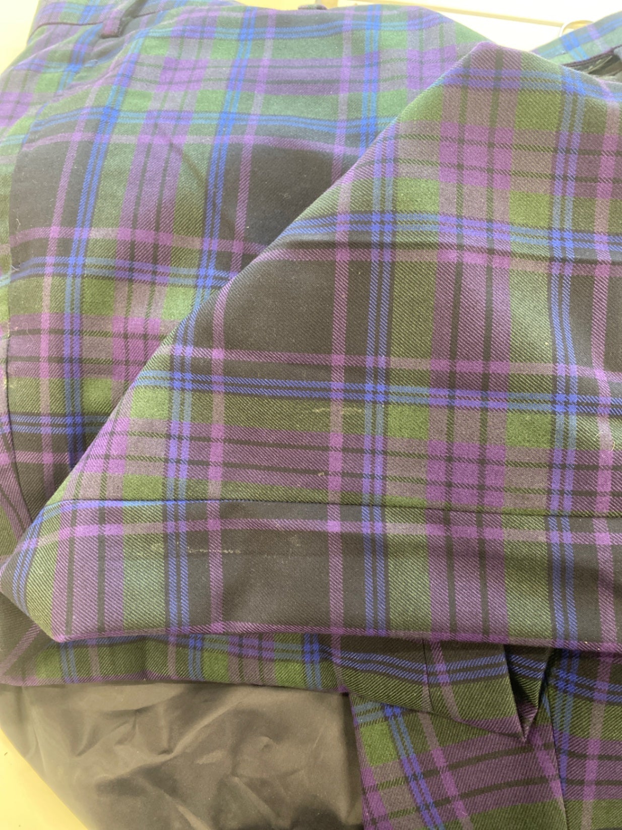 WASH Royal & Plaid Trousers 42s Multicolor (Green, Purple, Blue, Black)
