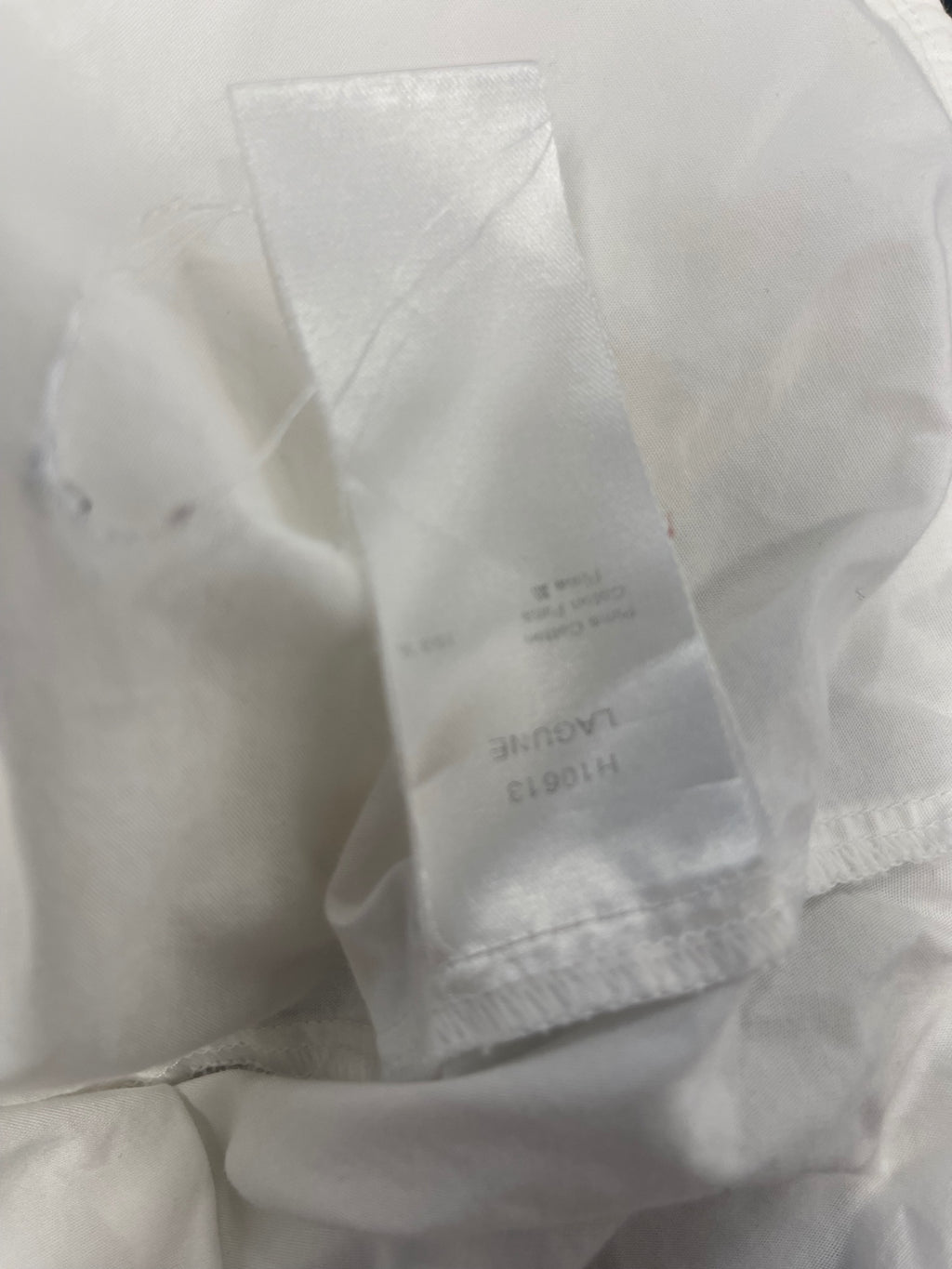 Fabulous ANNE FONTAINE zip stunning Shirt uk16 White KW605