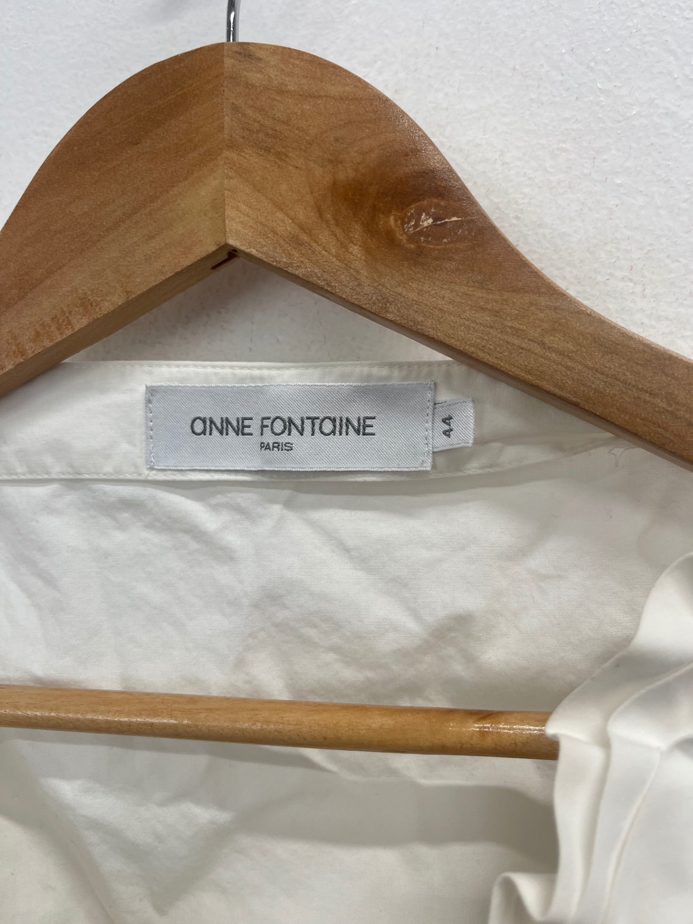 Fabulous ANNE FONTAINE zip stunning Shirt uk16 White KW605