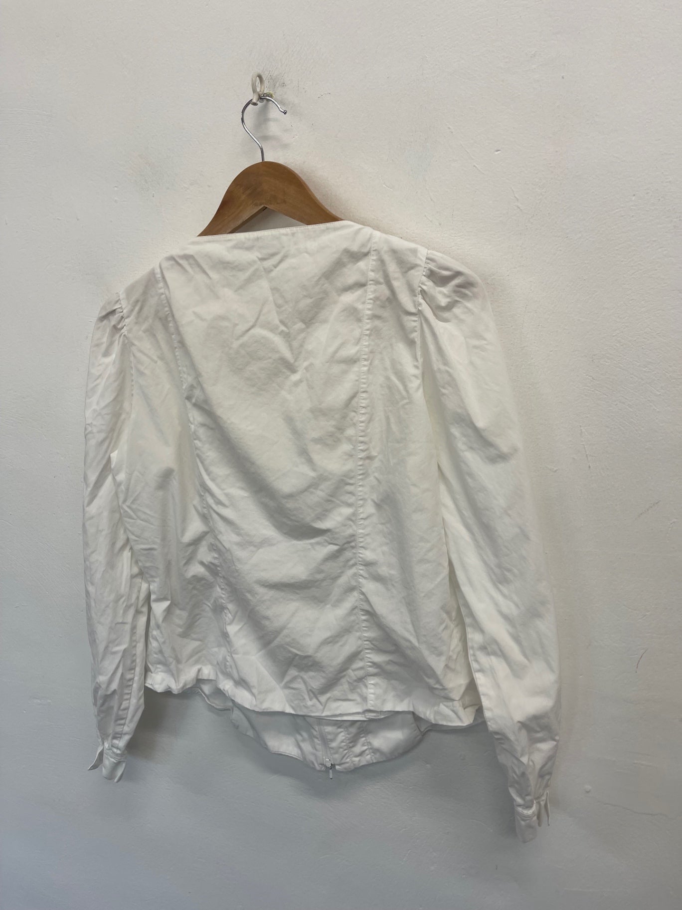 Fabulous ANNE FONTAINE zip stunning Shirt uk16 White KW605
