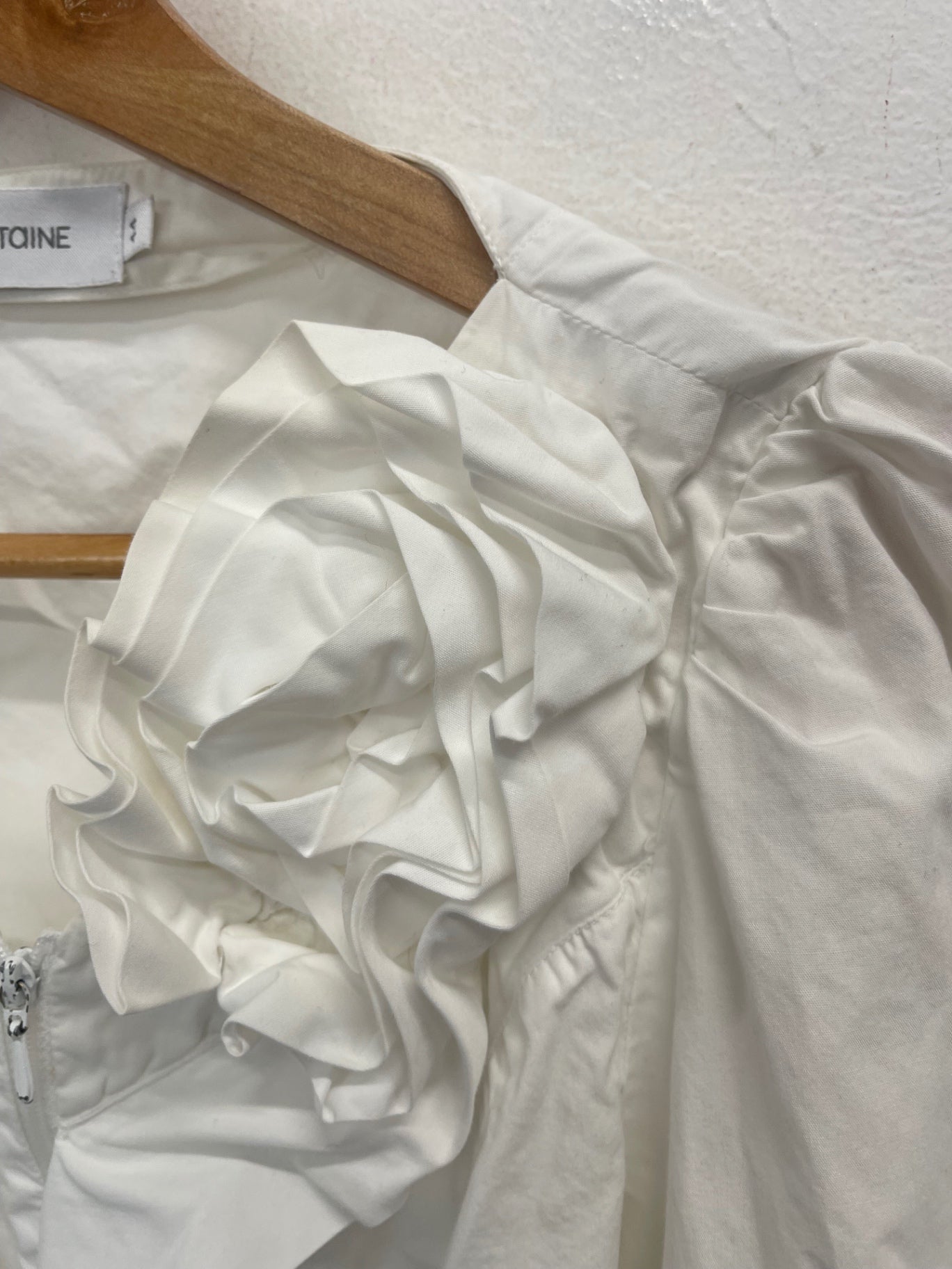 Fabulous ANNE FONTAINE zip stunning Shirt uk16 White KW605