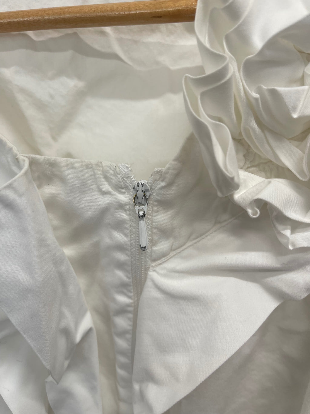 Fabulous ANNE FONTAINE zip stunning Shirt uk16 White KW605