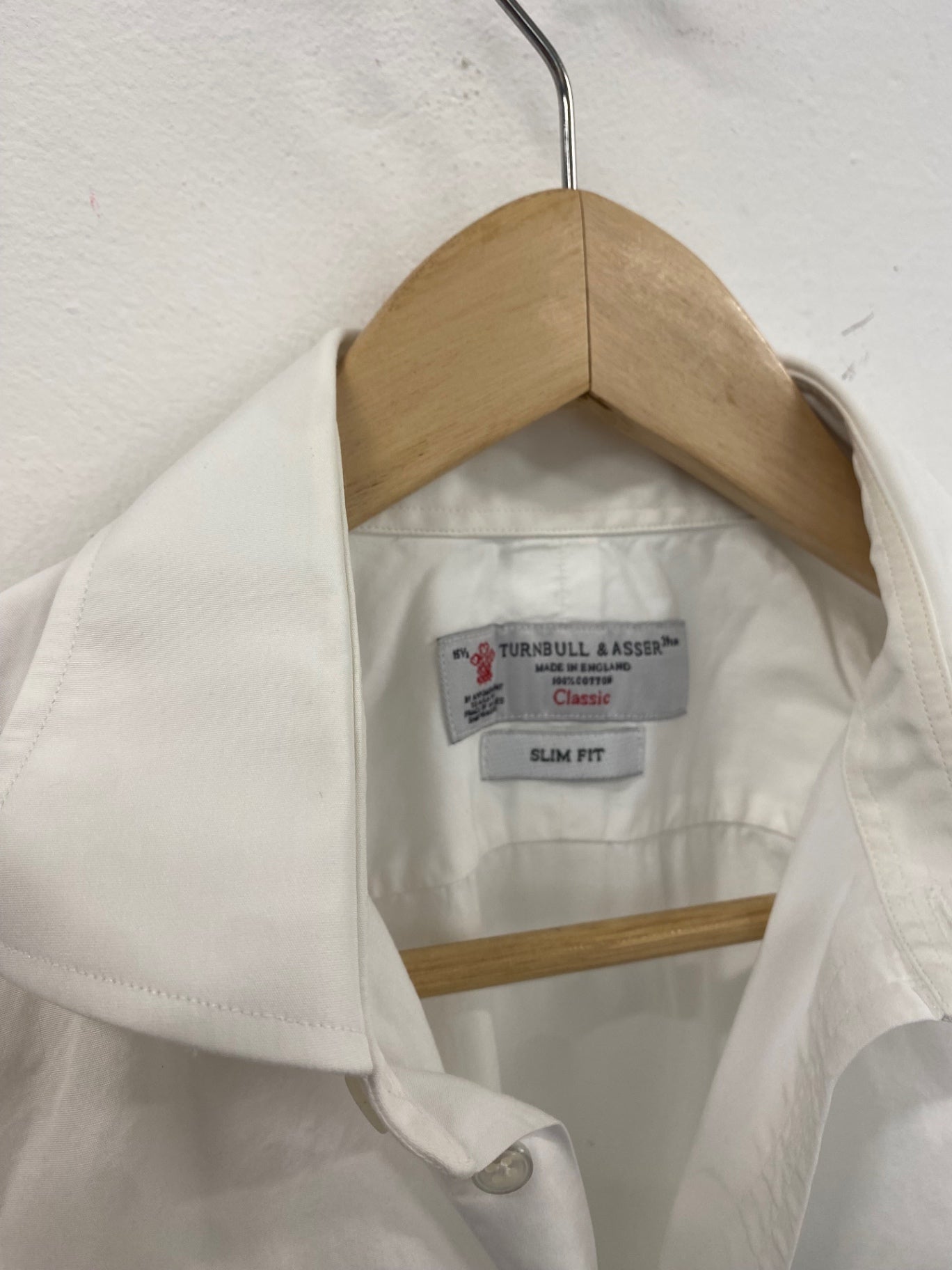 Classic Turnbull & Asser white shirt 15.5” slim AE587