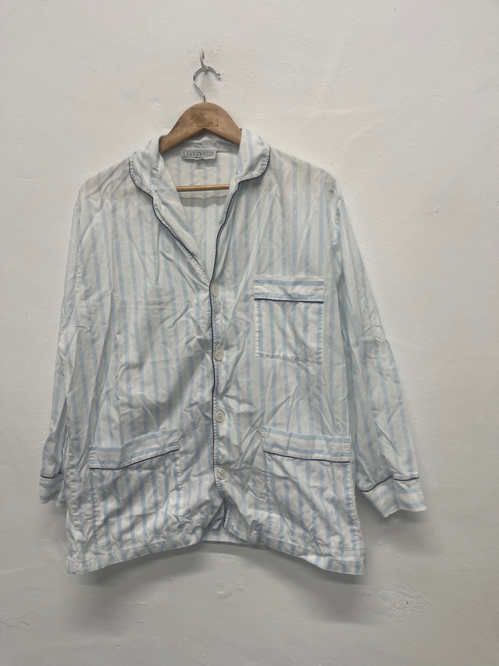 Fabulous L.Tavernier pyjama Shirt UkM White & light blue FK608