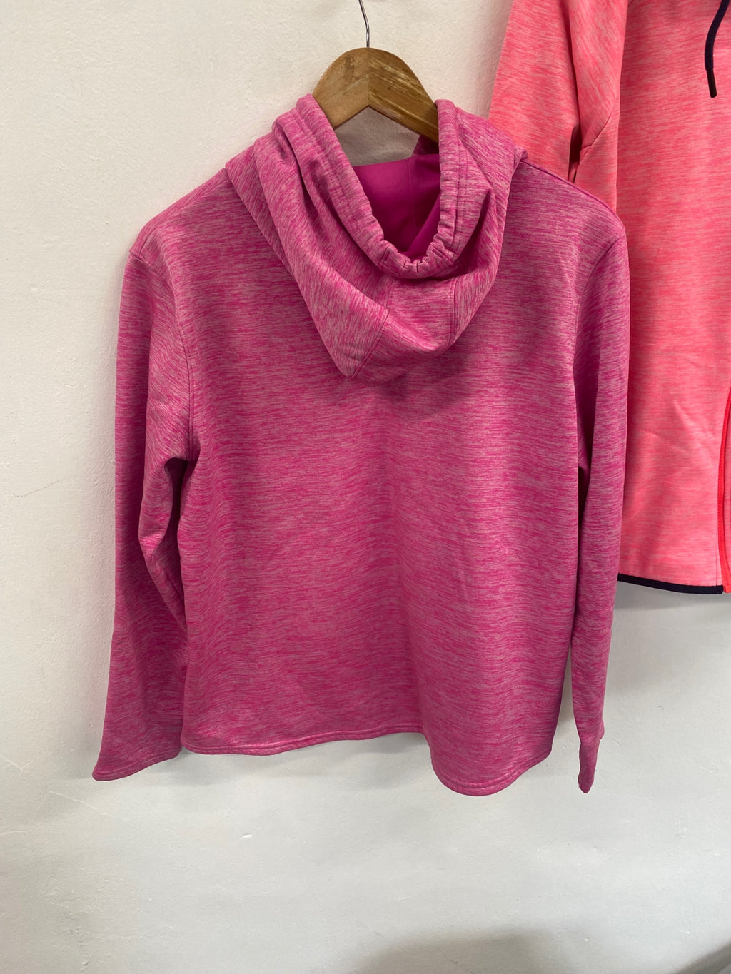 Fab Duo of Pink Under Armour hoodies L zipped ColdGear #1 HB598