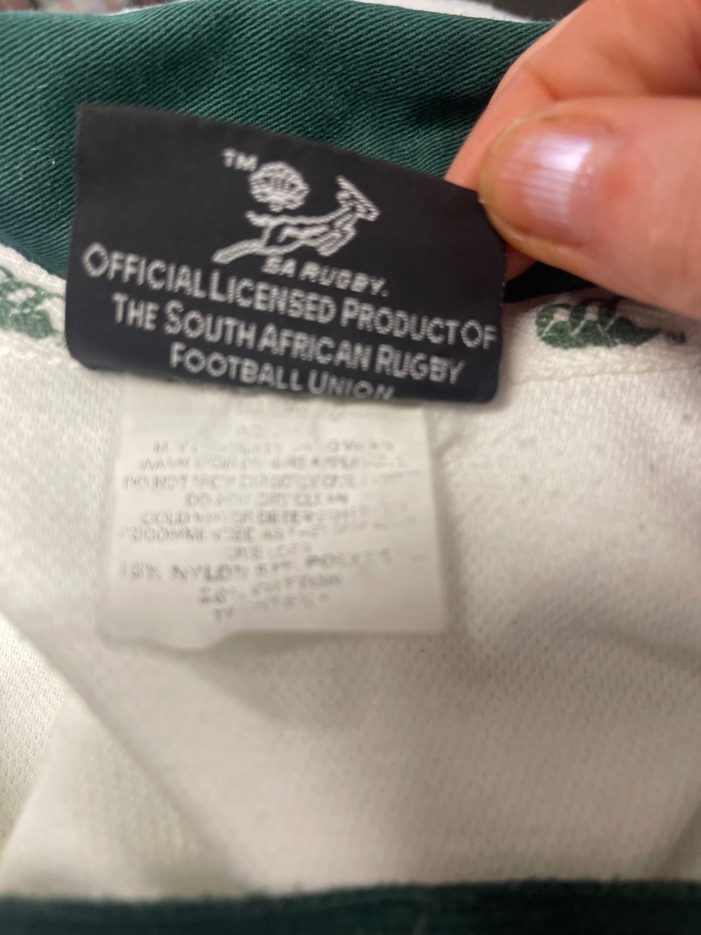 Fabulous Canterbury Jerseys South African Rugby Shirt XL White & Green ES609