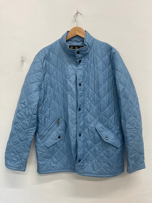 Fabulous Barbour flyweight Chelsea Quilted jacket L Blue La592