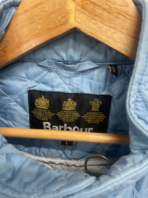 Fabulous Barbour flyweight Chelsea Quilted jacket L Blue La592