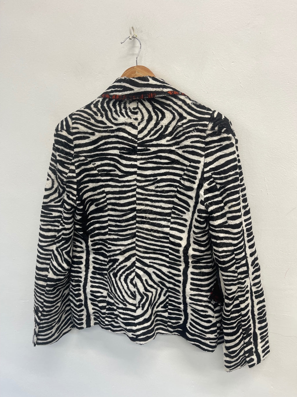 Rare Bazar Christian Lacroix Y2K zebra Blazer Uk12 Black & White AD001