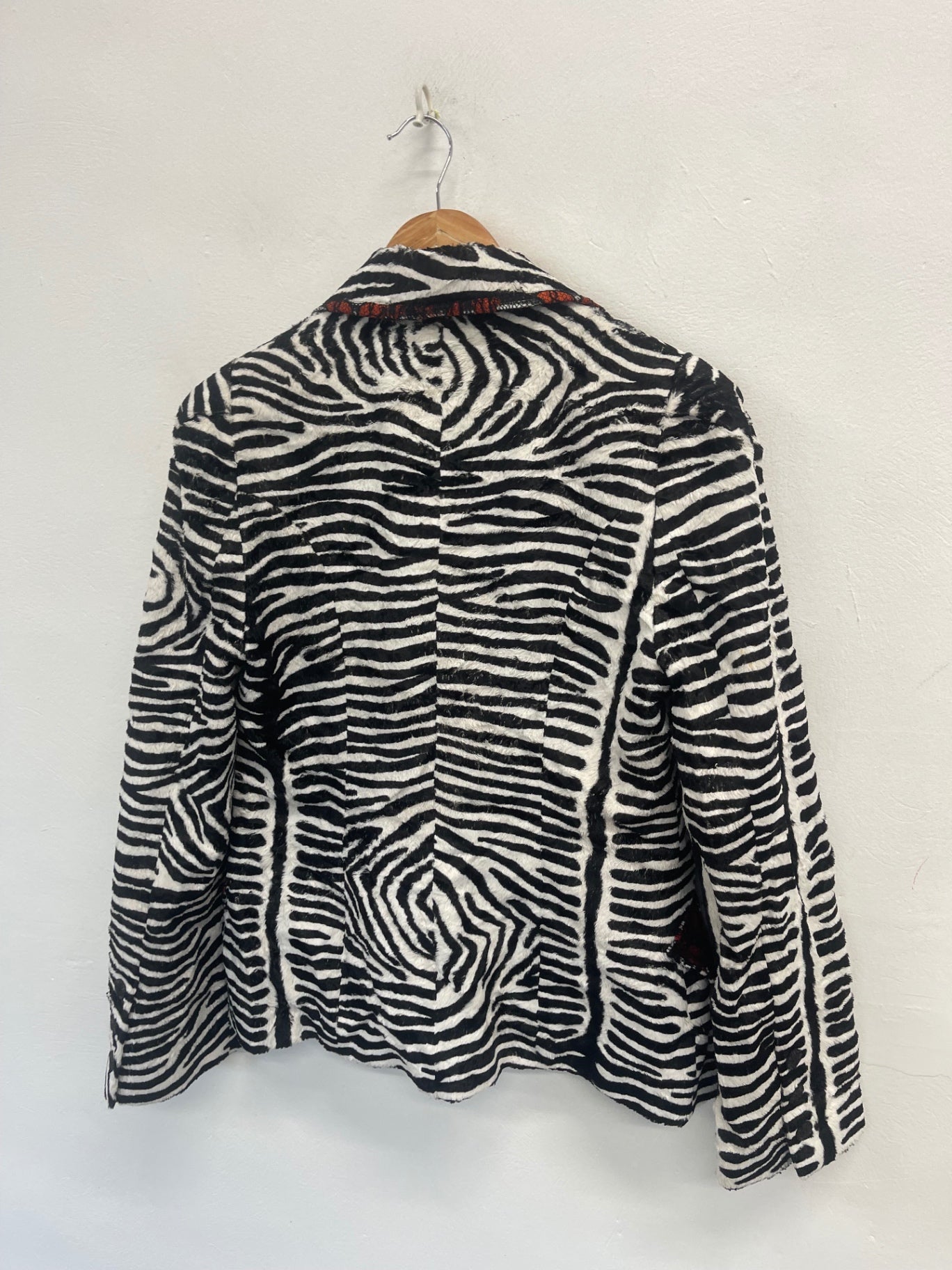 Rare Bazar Christian Lacroix Y2K zebra Blazer Uk12 Black & White AD001