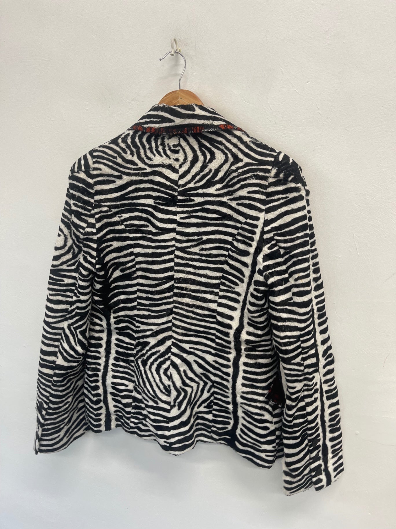 Rare Bazar Christian Lacroix Y2K zebra Blazer Uk12 Black & White AD001