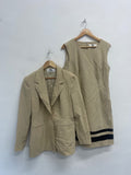 Fabulous Ronit Zilkha beige occasion formal  Suit uk14 Beige AD001