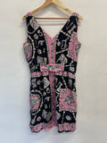 Fabulous Moschino Cheap & Chic prehistoric Silk chic Dress Uk14 Pink KW605