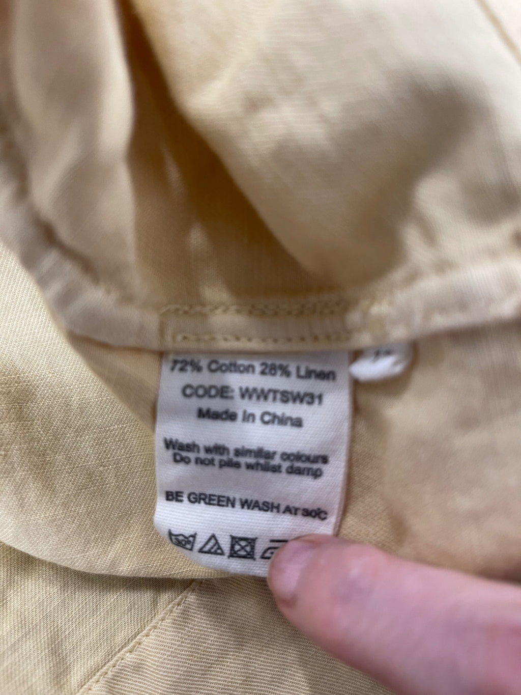 Fabulous Toast soft cotton blend smock top UK12 Yellow FK608