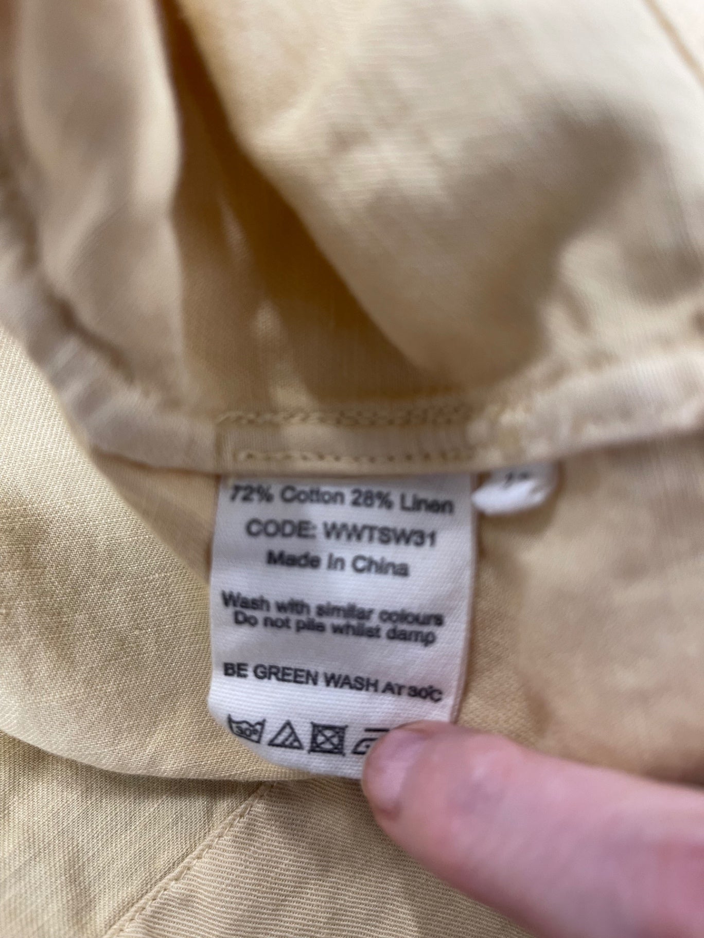 Fabulous Toast soft cotton blend smock top UK12 Yellow FK608