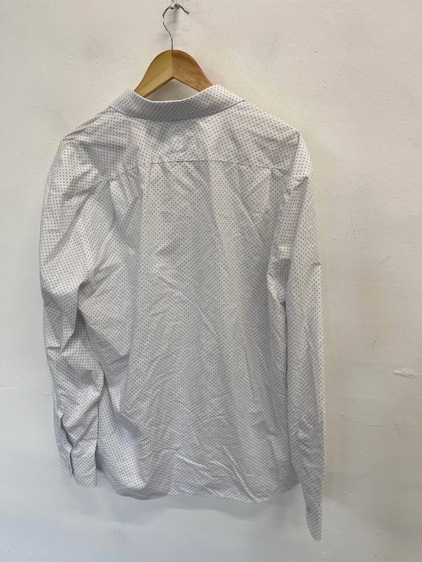 Fabulous Charles Tyrwhitt Shirt UK XXL White & burgundy ES609