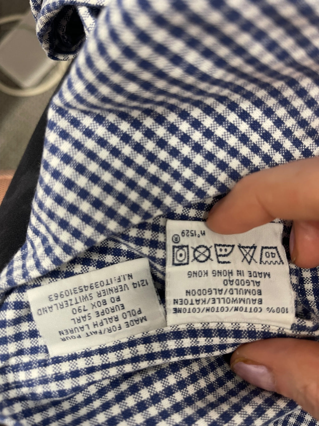 Fabulous Ralph Lauren Shirt 16” Blue & White ES609