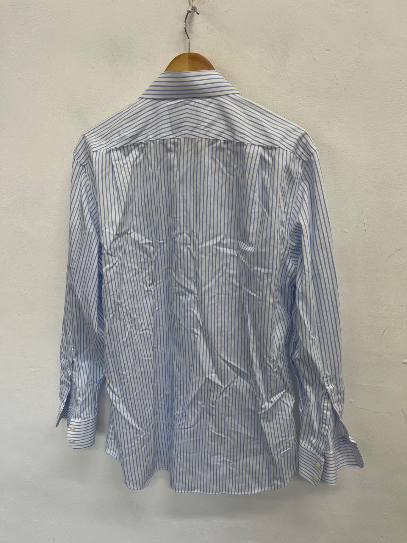 Fabulous Charles Tyrwitt striped classic Shirt 17.5" White & blue ES609