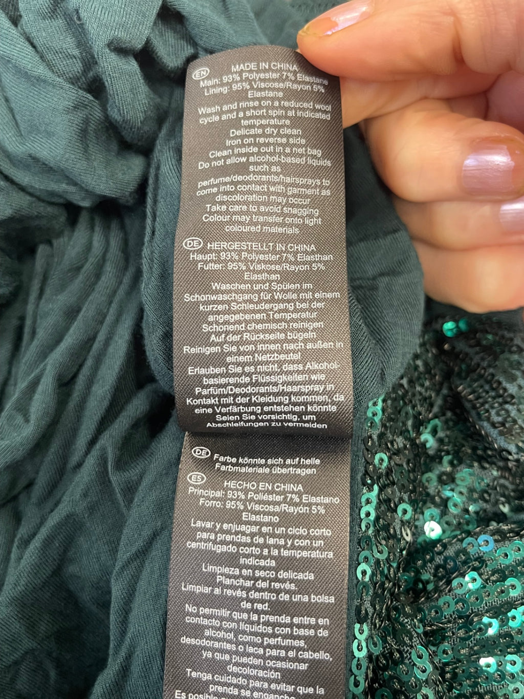 Fabulous HOBBS party sequin Dress uk16 Emerald Green KW605