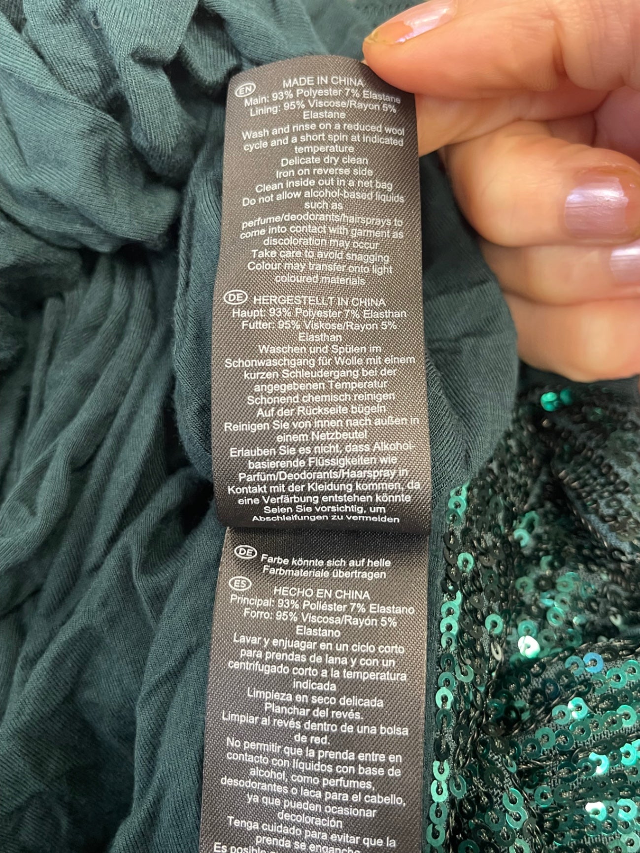 Fabulous HOBBS party sequin Dress uk16 Emerald Green KW605