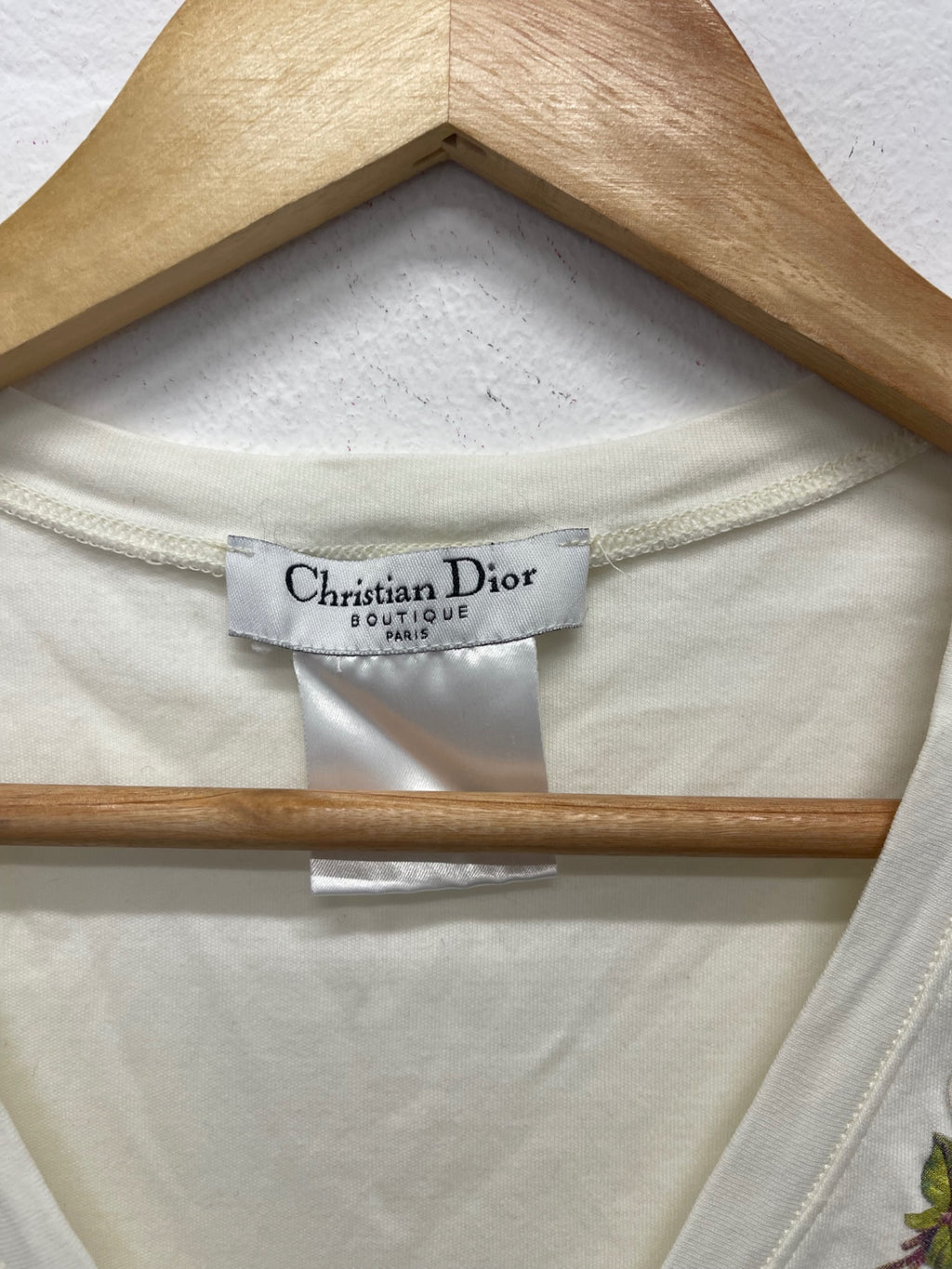 Fabulous Christian Dior angels Vintage T-Shirt Uk14 Cream KW605