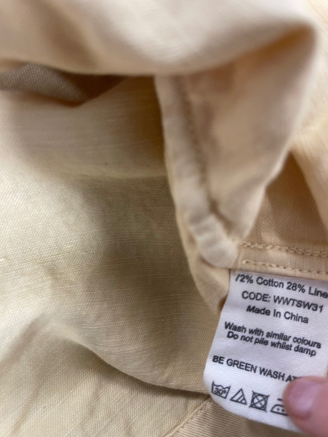 Fabulous Toast soft cotton blend smock top UK12 Yellow FK608