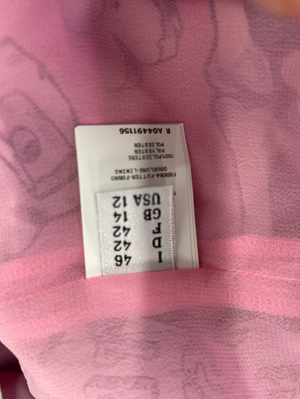 Fabulous Moschino Cheap & Chic prehistoric Silk chic Dress Uk14 Pink KW605