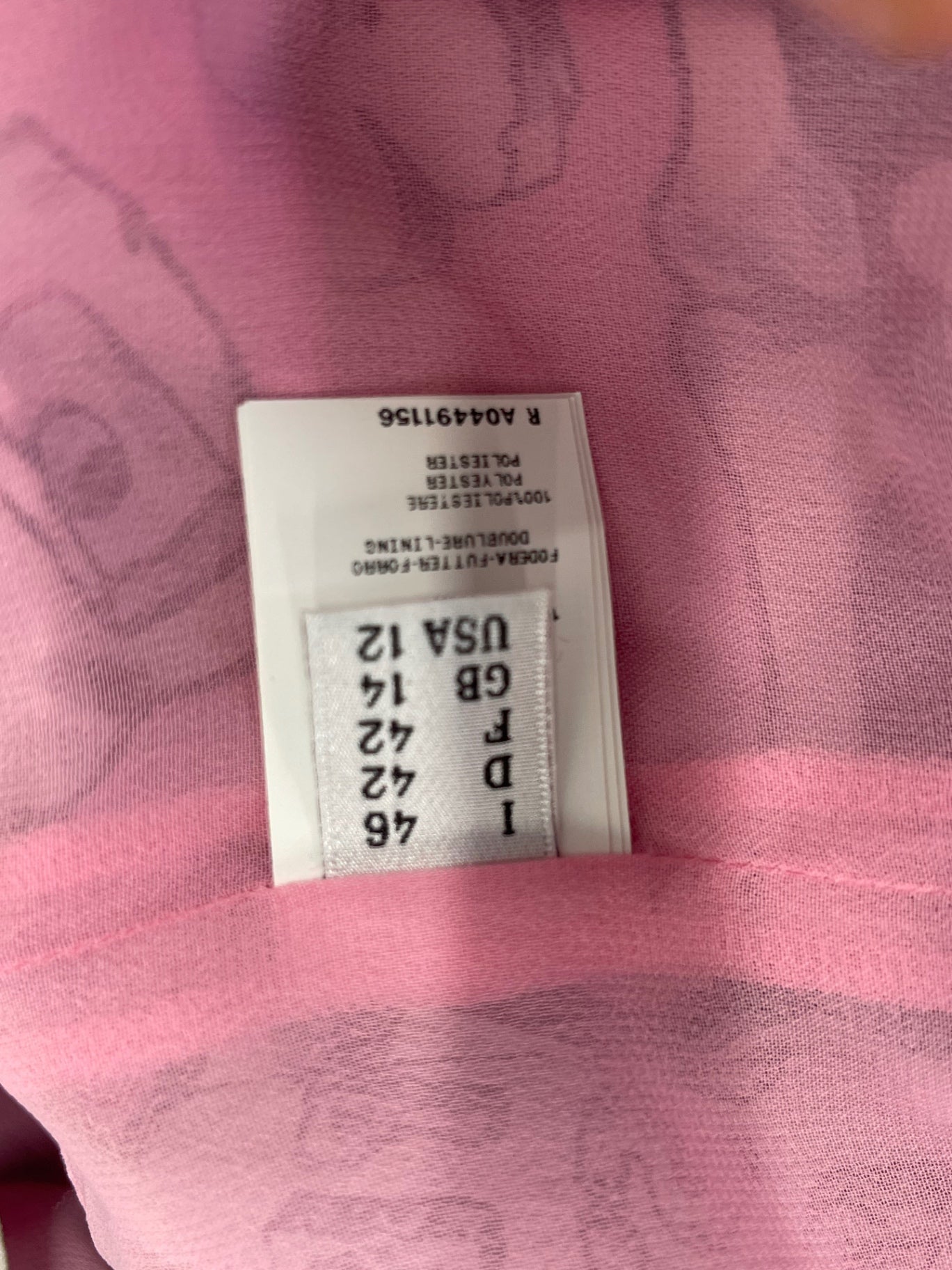 Fabulous Moschino Cheap & Chic prehistoric Silk chic Dress Uk14 Pink KW605