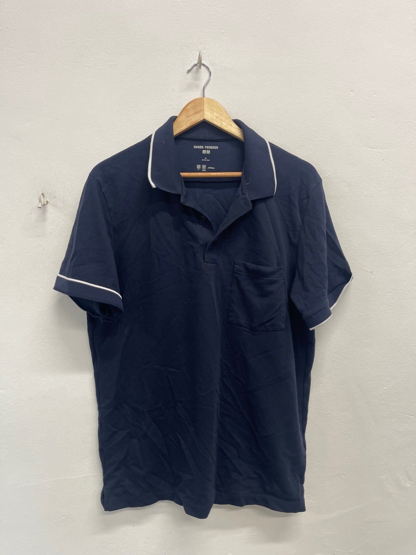 Fabulous UNIQLO x Roger Federa Polo Shirt uk XL Navy blue ES609