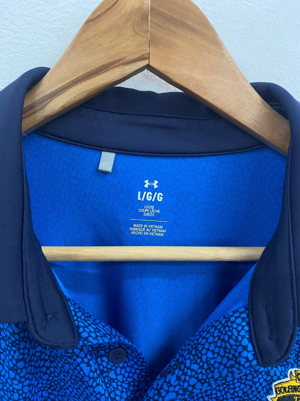 Classic Under Armour golf polo L Crail Golfing Society ES609