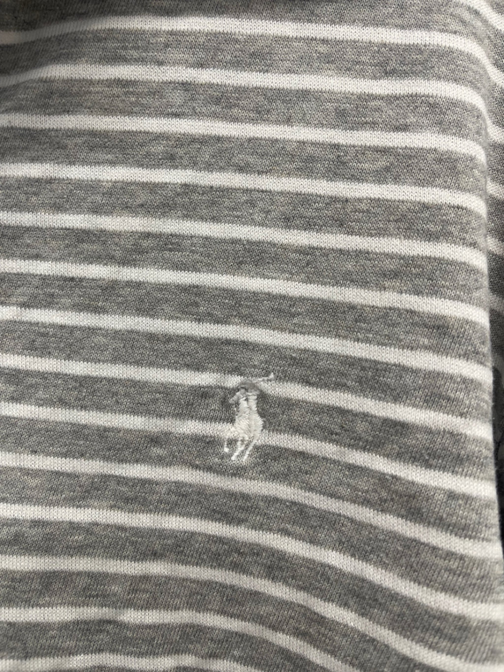Fabulous POLO GOLF RALPH LAUREN Polo Shirt UkL Grey & White ES609