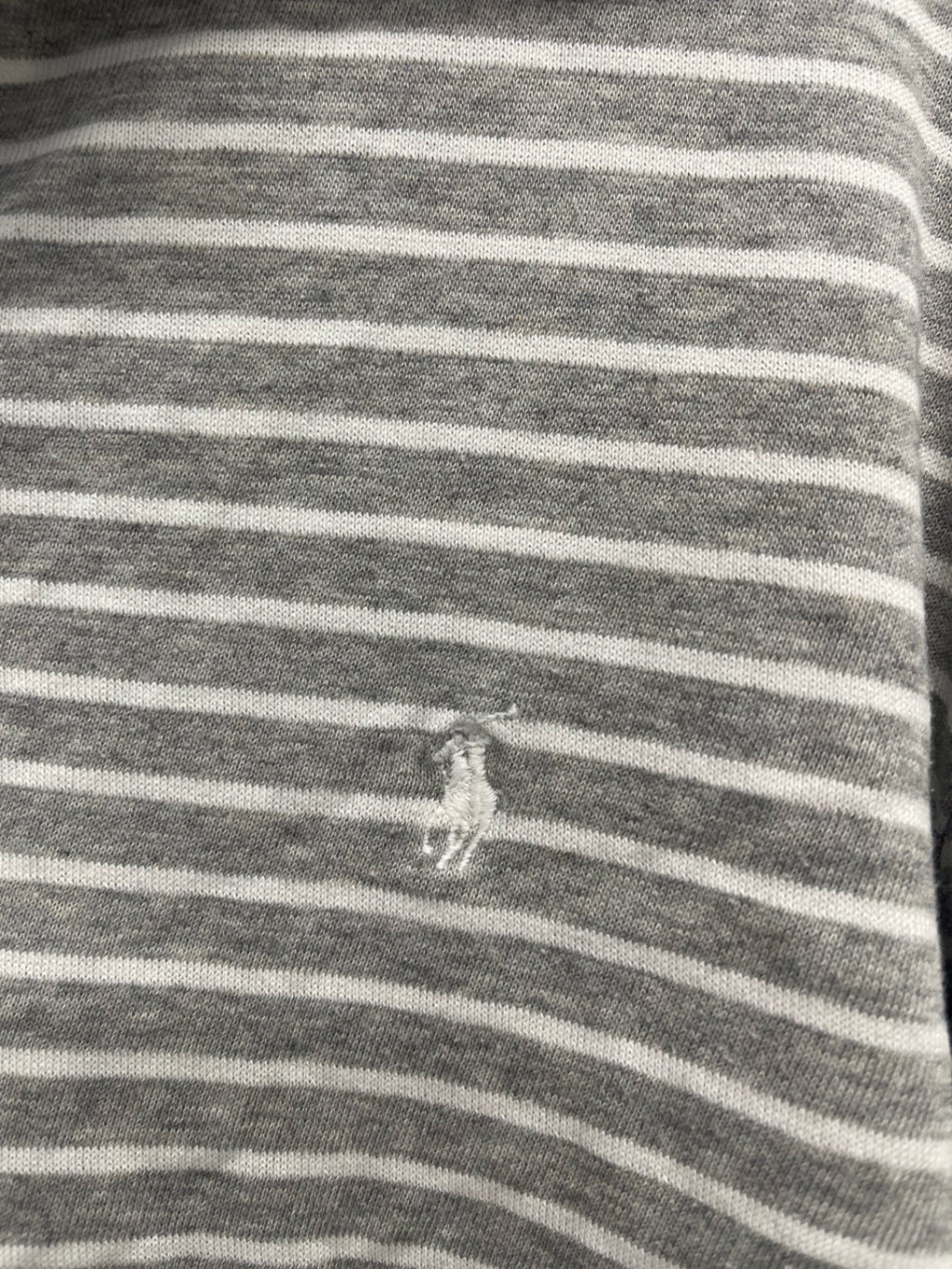 Fabulous POLO GOLF RALPH LAUREN Polo Shirt UkL Grey & White ES609