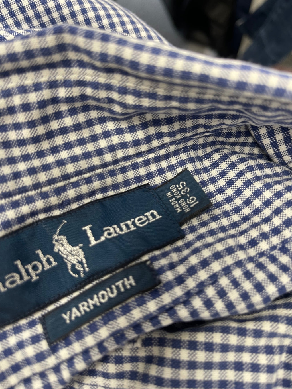 Fabulous Ralph Lauren Shirt 16” Blue & White ES609