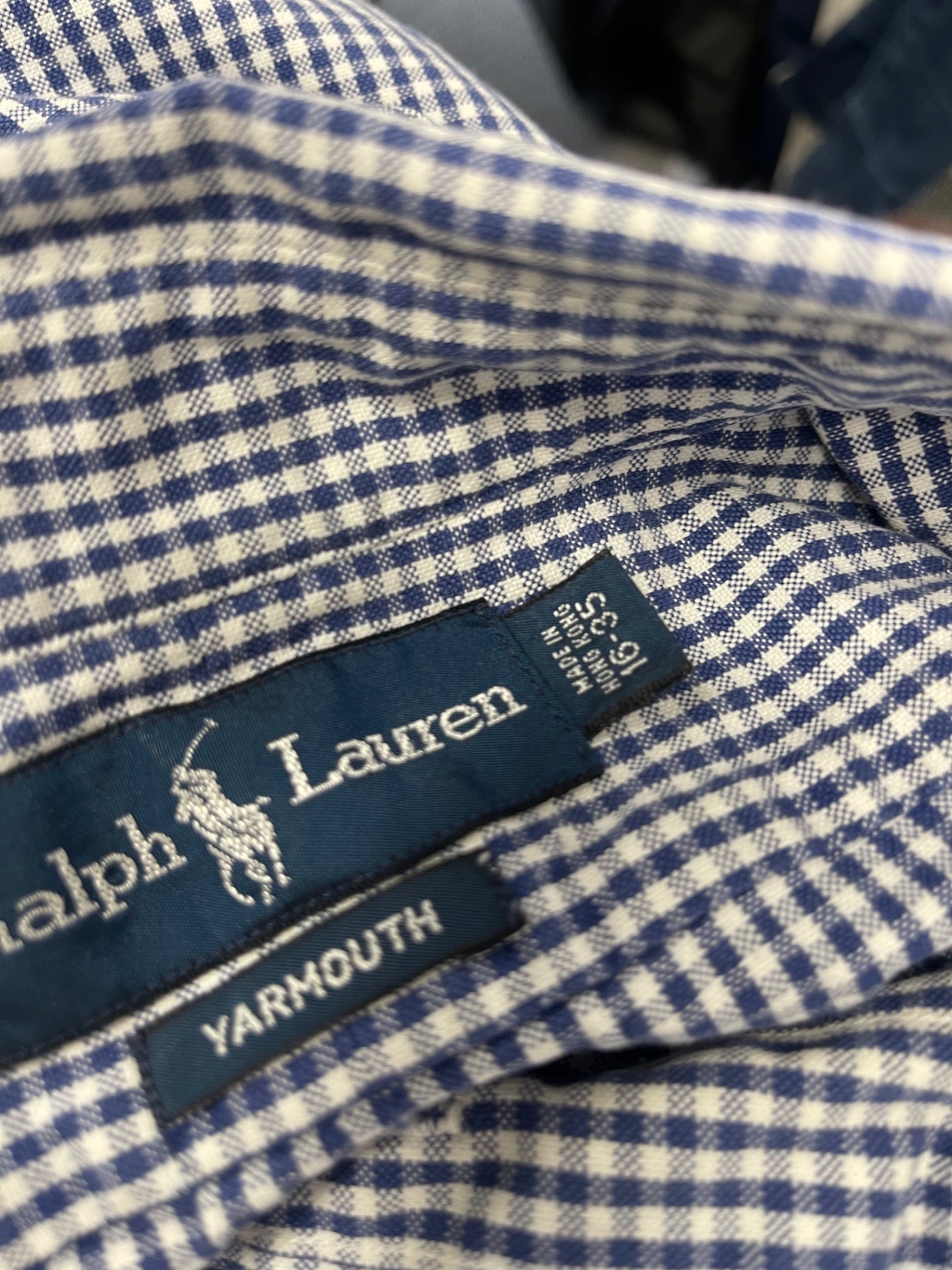 Fabulous Ralph Lauren Shirt 16” Blue & White ES609
