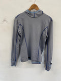 Fabulous GORE running Light grey top built in mitts gym UK12-14 FK608