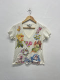 Fabulous Christian Dior angels Vintage T-Shirt Uk14 Cream KW605