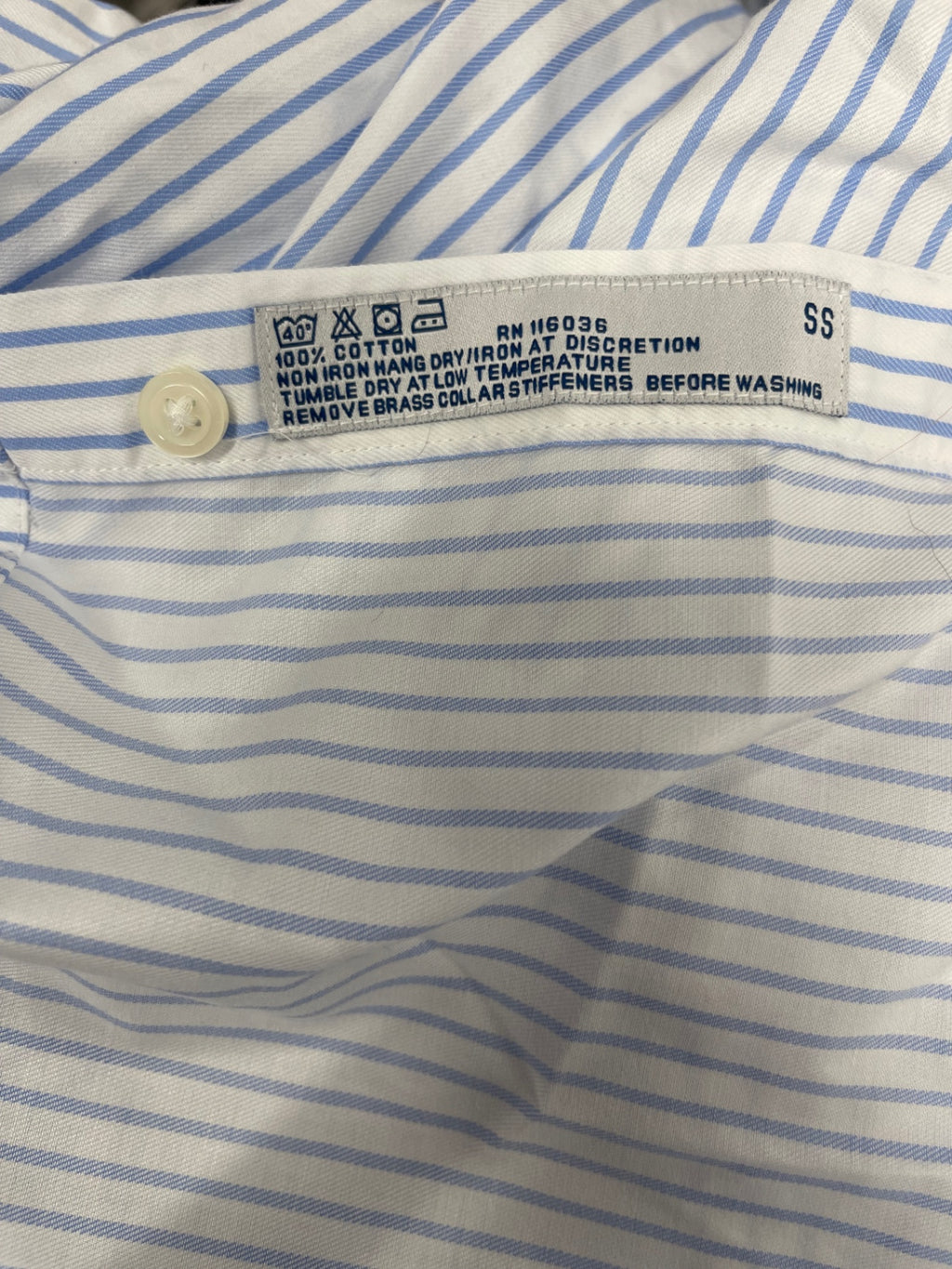Fabulous Charles Tyrwitt striped classic Shirt 17.5" White & blue ES609