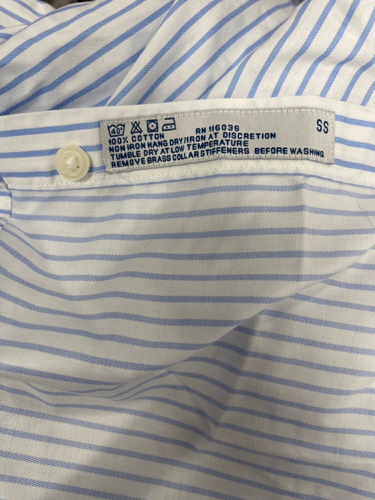 Fabulous Charles Tyrwitt striped classic Shirt 17.5" White & blue ES609
