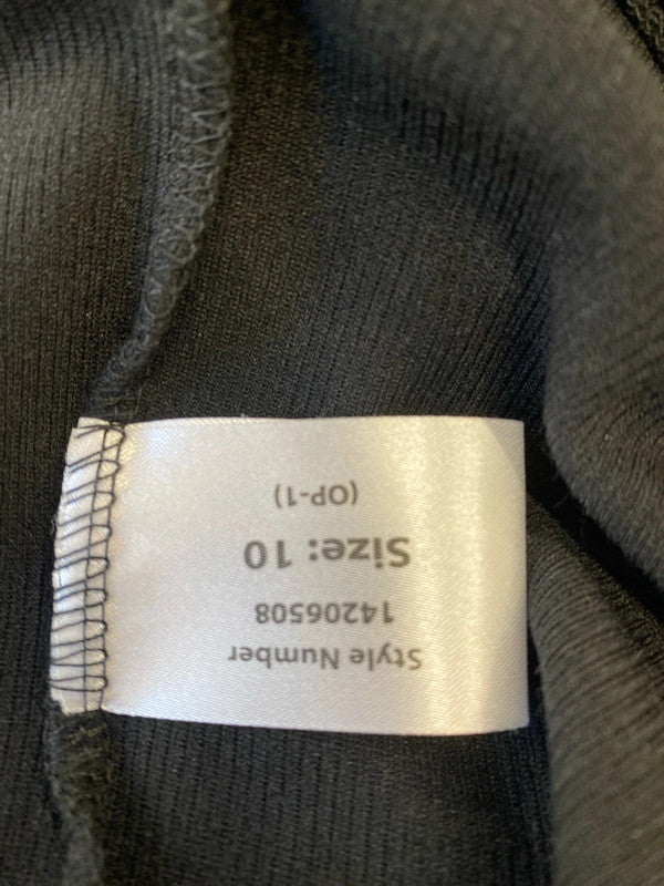 Roman leopard sleeved party dress Uk10 ruffle neck AO001