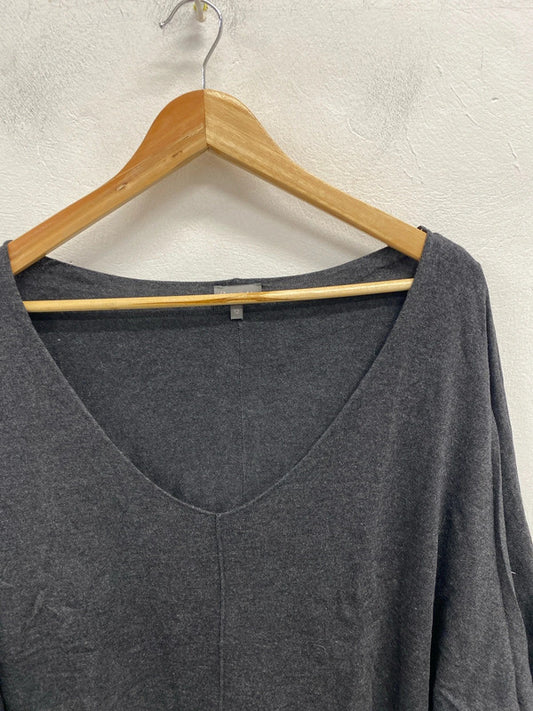 Gorgeous phase eight grey knit low neck floaty top jumper UK 12 AE001