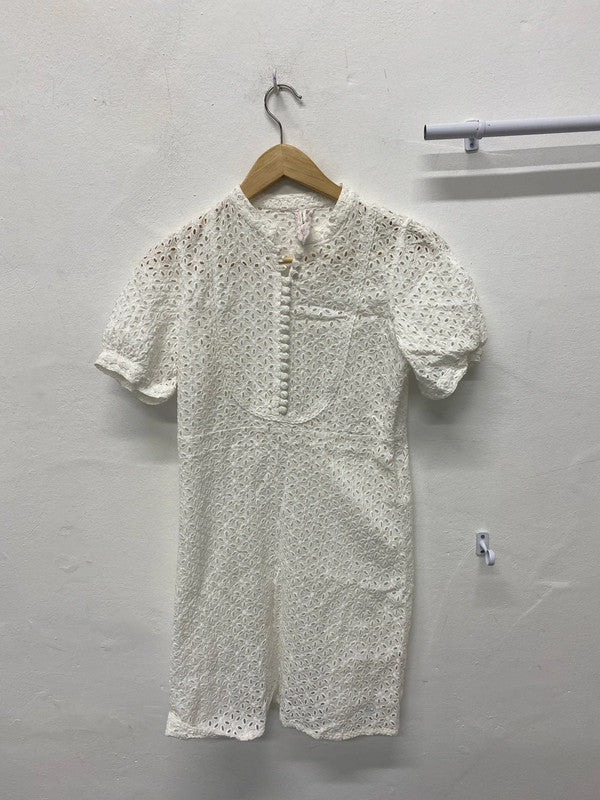 Stunning Y2K vintage Pepe Jeans broderie summer dress UK6-8 SN002