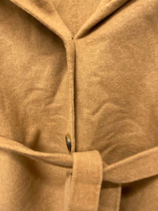 Fabulous Brown hooded wrap coat Age11-12 wool blend JB001