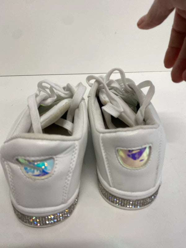 Fabulous Lemonade white sparkly trainers UK6 SG090