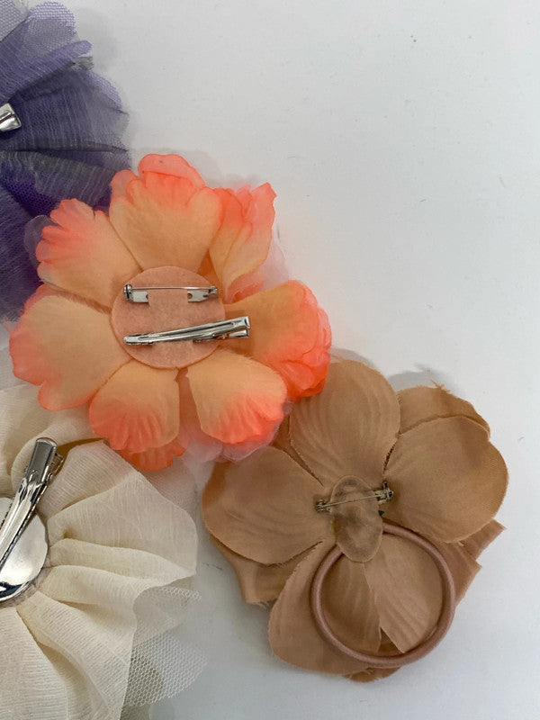 Unbranded Fabulous Colourful Flower Hair Clips & Brooches Bundle #1 AT001
