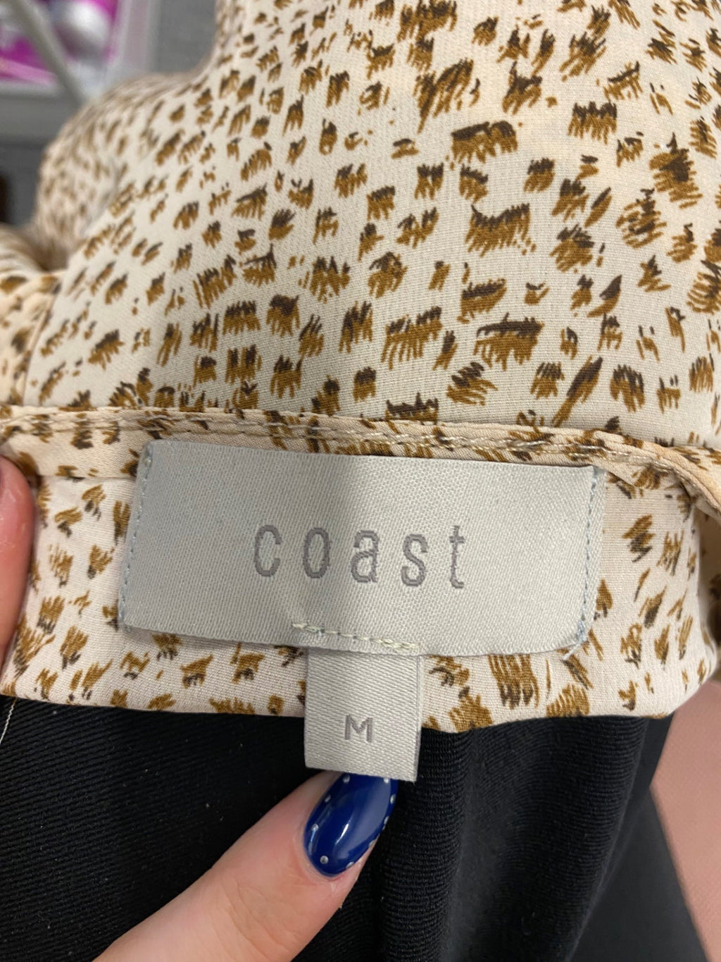 Fabulous Coast Dress Uk 10 Beige animal print KC528