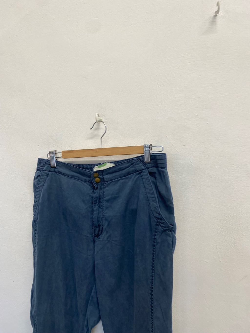 Fabulous Anthropologie Cargo jogger trousers Uk 10 Navy Blue EG002