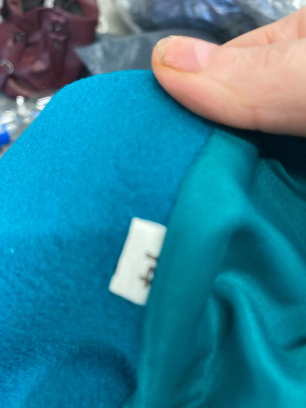 Fabulous Vintage Planet wool blend teal coat Uk14 MW001