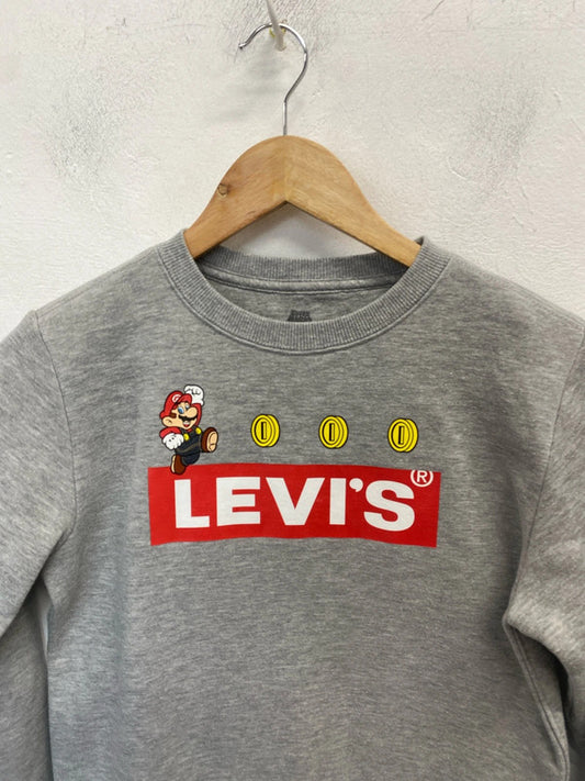 Fabulous boys Levi’s x Mario grey crew neck jumper age 10-12 SW001
