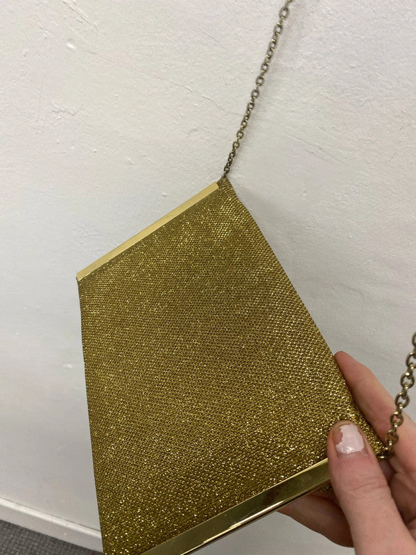 Fabulous sparkly gold clutch occasion evening bag LB005